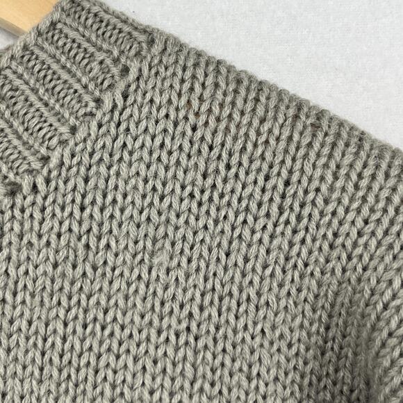 ACA Sweater Mens S 100% Wool Hand Knit Pullover Jumper Brown VTG 80s - Picture 9 of 14